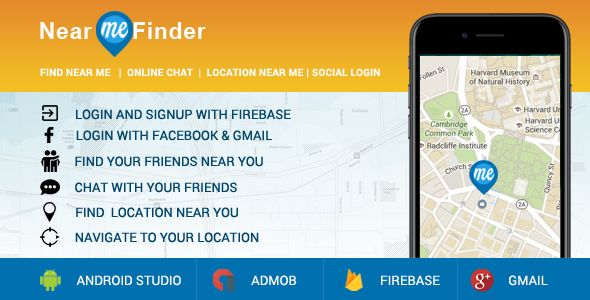 Near Me App - Location Finder + Social Login +Friend Finder + Chat + Location Navigation » Premium Scripts, Plugins & Mobile