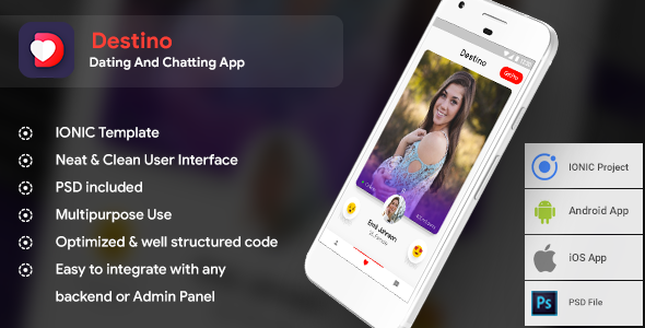 Dating Android App + iOS App Template | Destino (HTML+CSS files IONIC 3) » Premium Scripts, Plugins & Mobile