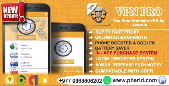 VPN Pro 2019 v1.5 - Android Free Pro VPN » Premium Scripts, Plugins & Mobile