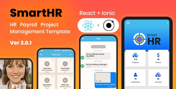 SmartHR - HR Management System - Ionic and React Native Mobile App Template » Premium Scripts, Plugins & Mobile