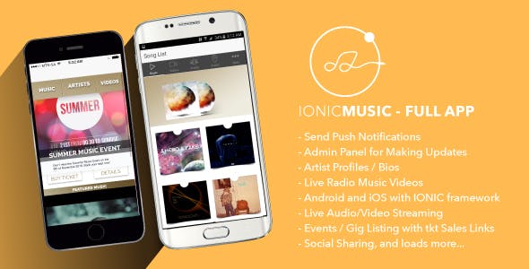 Ionic Music - Full Application » Premium Scripts, Plugins & Mobile