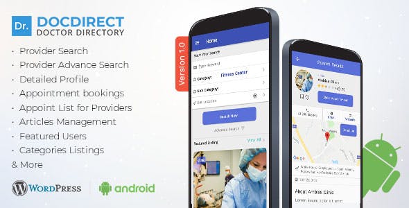 DocDirect App v1.0.1 - Doctor Directory Android Native App » Premium Scripts, Plugins & Mobile