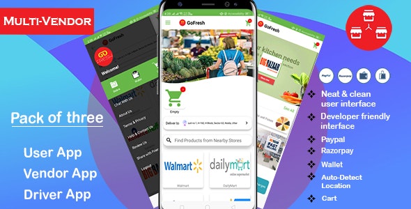 Multi Vendor Grocery Android App with Backend v1.0.1 - Bigbasket Grofers Happyfresh Clone » Premium Scripts, Plugins & Mobile