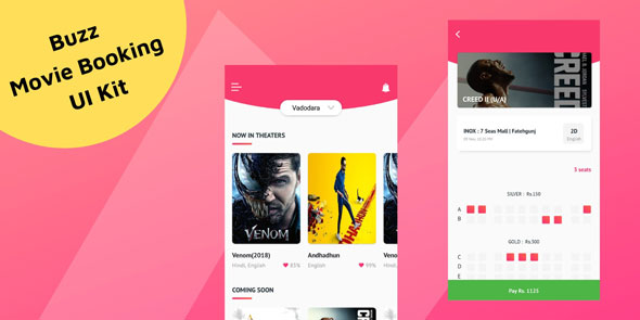Buzz - Android Studio Movie Booking UI Kit » Premium Scripts, Plugins & Mobile