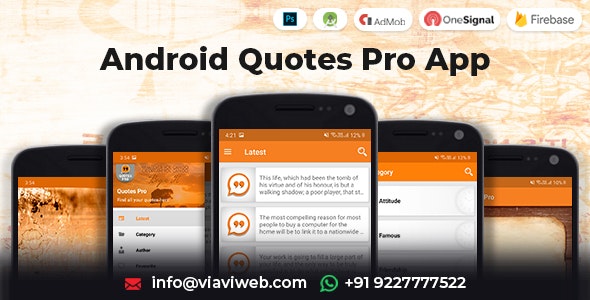 Android Quotes Pro App (Authors, Categories) v1.2.1 » Premium Scripts, Plugins & Mobile