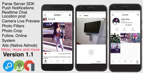 Instapics v1.1 - More than just a photo sharing App (Parse Server) &raquo; Premium Scripts, Plugins &amp; Mobile