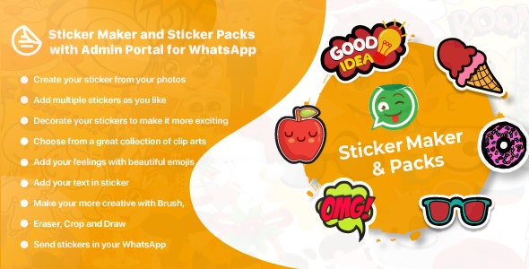 WhatsApp Sticker Maker with Admin Portal v1.1 - WAStickerApps Android » Premium Scripts, Plugins & Mobile