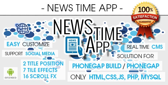 News Time App With CMS v1.0.4 - Android AdMob & Push Notifications » Premium Scripts, Plugins & Mobile