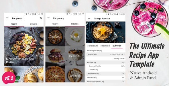 Ultimate Recipe App Template v5.3 » Premium Scripts, Plugins & Mobile