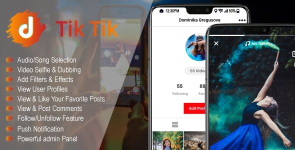 TicTic v2.2 - Android media app for creating and sharing short videos » Premium Scripts, Plugins & Mobile