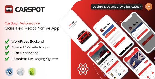 CarSpot v1.9.2 - Dealership Classified React Native App » Premium Scripts, Plugins & Mobile