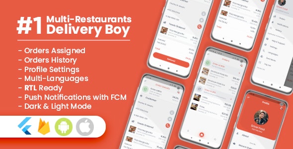 Delivery Boy For Multi-Restaurants Flutter App v1.0.0 » Premium Scripts, Plugins & Mobile