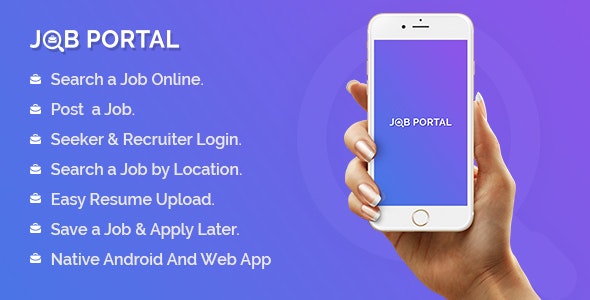 Job Portal Mobile Application With Web Portal » Premium Scripts, Plugins & Mobile
