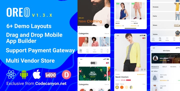 Oreo Fashion v1.3.0 - Full React Native App for Woocommerce » Premium Scripts, Plugins & Mobile