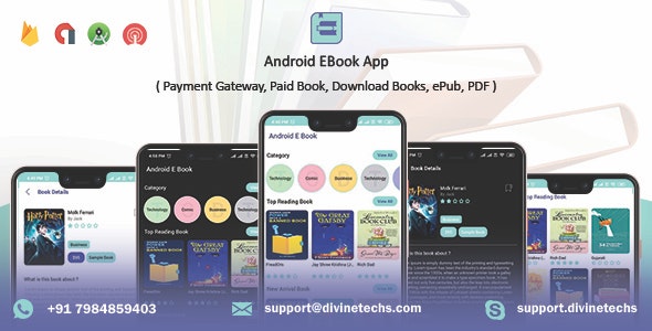 Android EBook App v1.8 - (Books App, PDF, ePub, Download Books, Paid book, payment gateway) + admin panel » Premium Scripts, Plugins & Mobile