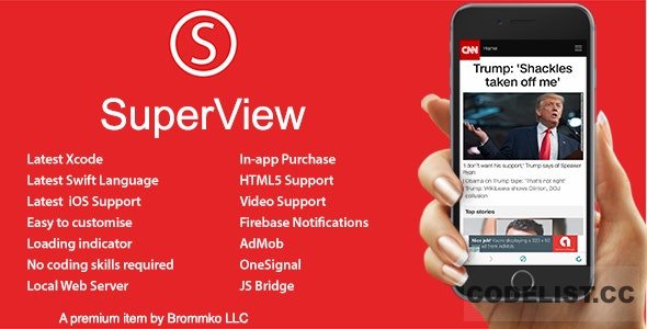 SuperView v3.0.0 - WebView App for iOS with Push Notification, AdMob, In-app Purchase » Premium Scripts, Plugins & Mobile