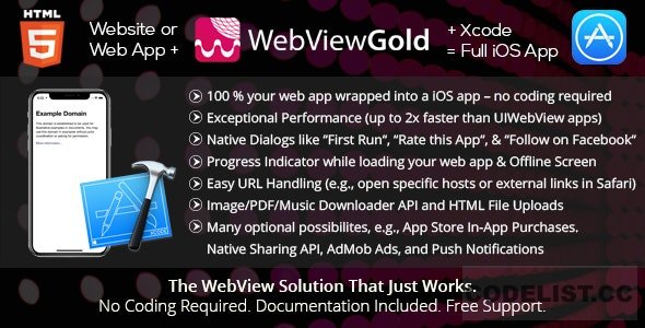 WebViewGold for iOS v7.1 ᄄC WebView URL/HTML to iOS app + Push, URL Handling, APIs & much more! » Premium Scripts, Plugins & Mobile
