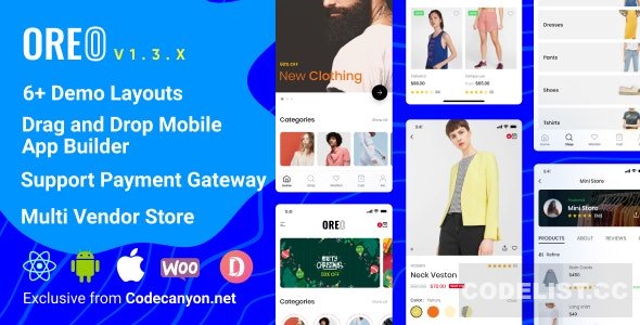 Oreo Fashion v1.4.3 - Full React Native App for Woocommerce » Premium Scripts, Plugins & Mobile
