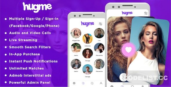 Hugme v1.6 - Android Native Dating App with Audio Video Calls and Live Streaming » Premium Scripts, Plugins & Mobile
