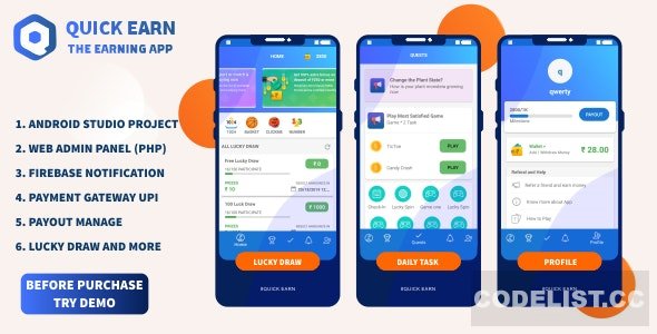 Quick Earn v1.5 - Play Fantasy Game Luky Draw With Paypal Payment Gateway » Premium Scripts, Plugins & Mobile
