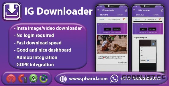 IG Downloader v1.4 - Instagram Tool | Automatic, Images, Videos, Status Downloader » Premium Scripts, Plugins & Mobile