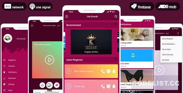 Lite Ringtones & Sounds 2020 v1.0 - AdMob & Facebook Ads & Push Notifications » Premium Scripts, Plugins & Mobile