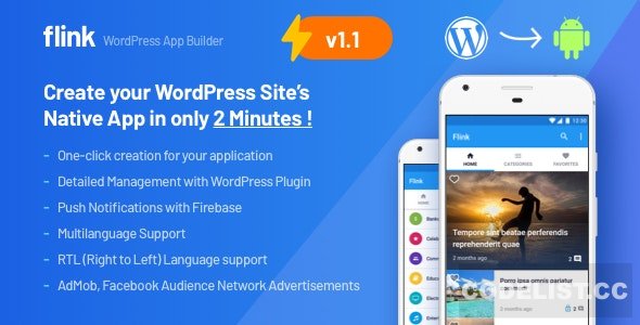 Flink v1.1.5 - WordPress App Builder (Auto WordPress to Native Android App) + Ultimate Admin Panel » Premium Scripts, Plugins & Mobile