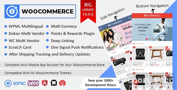 Ionic5 Woocommerce v3.0.6 - Ionic5/Angular8 Universal Full Mobile App for iOS & Android / Wordpress Plugins - nulled » Premium Scripts, Plugins & Mobile