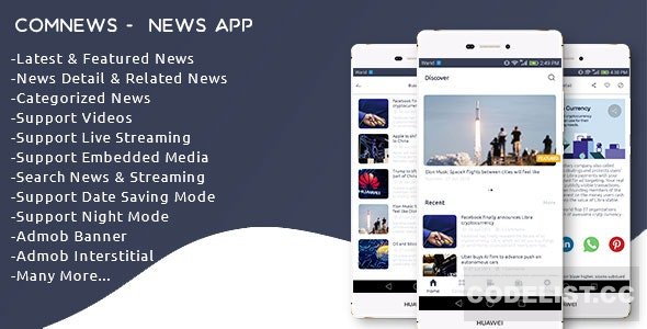 ComNews v1.0 - Android News App with Admin Panel » Premium Scripts, Plugins & Mobile