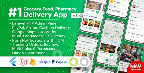 Grocery, Food, Pharmacy, Store Delivery Mobile App with Admin Panel v1.3.0 » Premium Scripts, Plugins & Mobile