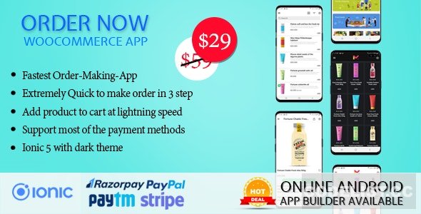 Order Now Mobile app for WooCommerce ionic 5 v1.5 » Premium Scripts, Plugins & Mobile