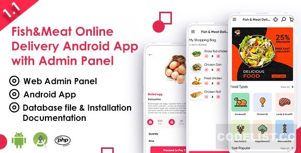 Fish And Meat Online Delivery Android App with Interactive Admin Panel v1.1 » Premium Scripts, Plugins & Mobile