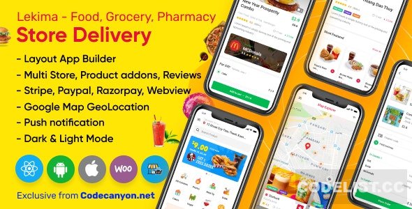 Lekima v1.0.1 - Store Delivery Full React Native Application for Wordpress Woocomerce » Premium Scripts, Plugins & Mobile