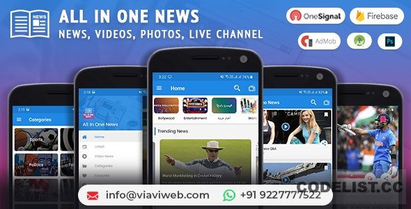 All In One News (News, Videos, Photos, Live Channel) 21 Oct. 2019 » Premium Scripts, Plugins & Mobile