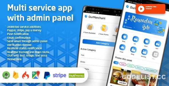 Ouride v2.1.0 - Multi Service App With Customer App, Driver App, Merchant App and Admin Panel - nulled » Premium Scripts, Plugins & Mobile