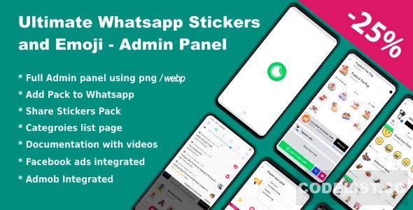 Ultimate Whatsapp Stickers and Emoji v2.0 - Admin Panel » Premium Scripts, Plugins & Mobile