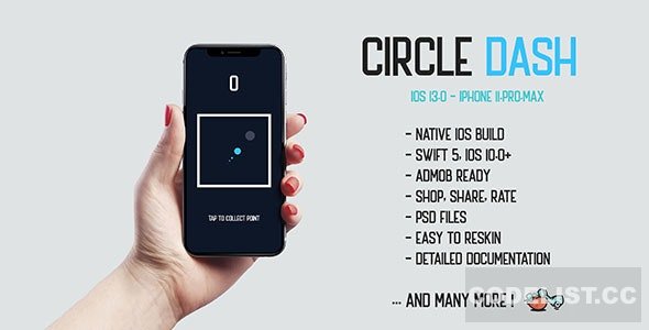 Circle Dash v1.0 - native iOS 13.0 mobile game app iPhone 11 corona » Premium Scripts, Plugins & Mobile