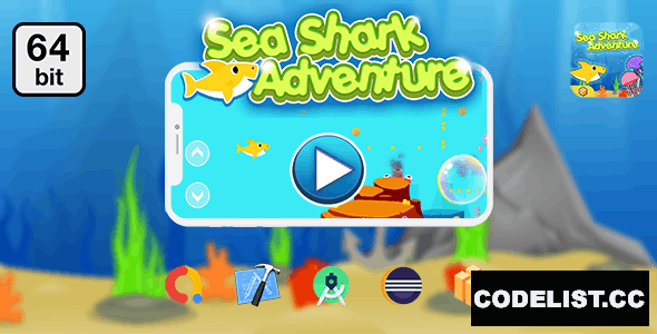 Sea Shark Adventure 64 bit v1.0 - Android IOS With Admob » Premium Scripts, Plugins & Mobile