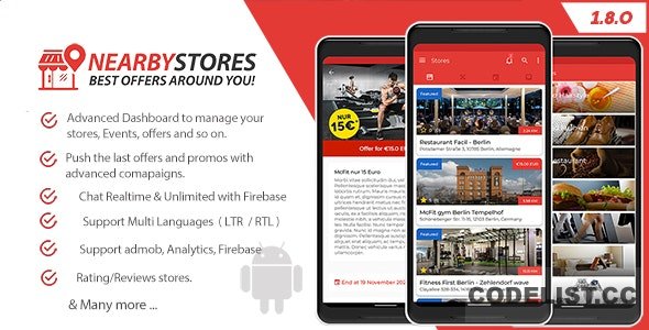 NearbyStores Android v1.8.0 - Offers, Events & Chat Realtime + Firebase - nulled » Premium Scripts, Plugins & Mobile