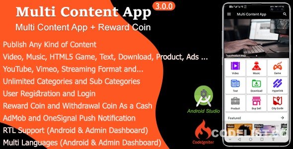 Multi Content App v3.0 » Premium Scripts, Plugins & Mobile