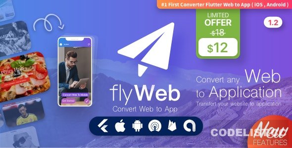 FlyWeb for Web to App Convertor Flutter + Admin Panel v1.2 » Premium Scripts, Plugins & Mobile