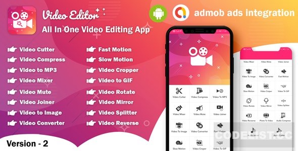 Android Video Editor V2.0 - All In One Video Editor App (64bit) » Premium Scripts, Plugins & Mobile