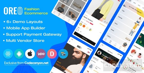 Oreo Fashion v2.1.1 - Full React Native App for Woocommerce » Premium Scripts, Plugins & Mobile