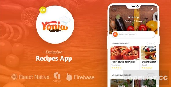 Yonia v4.0 - Complete React Native Recipes App + Admin Panel » Premium Scripts, Plugins & Mobile