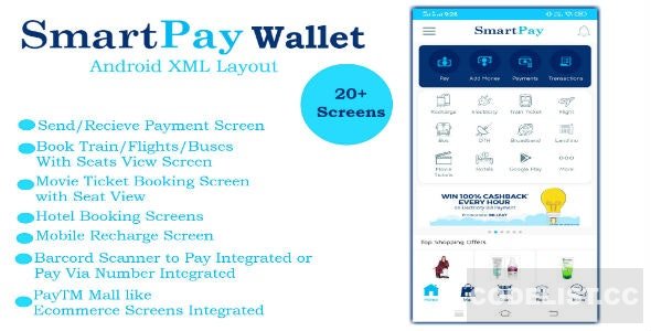 SmartPay Wallet v1.0 - Android XML Screens Layout » Premium Scripts, Plugins & Mobile