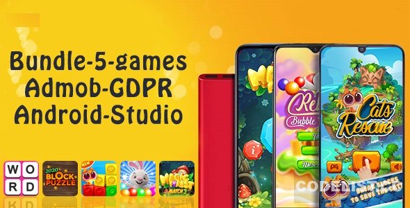 Bundle#1 , 5 Games (Admob + GDPR + Android Studio) v1.0 » Premium Scripts, Plugins & Mobile