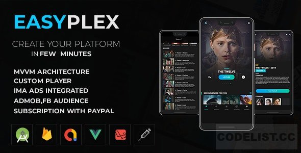 EasyPlex v1.0.0 - Movies - Live Streaming - TV Series, Anime » Premium Scripts, Plugins & Mobile