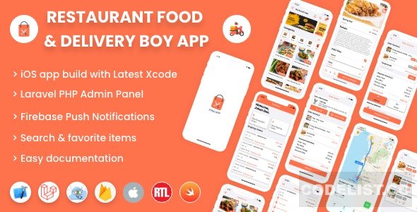 Single restaurant iOS food ordering app with Delivery Boy and Admin Panel v2.0 » Premium Scripts, Plugins & Mobile