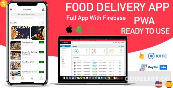 ionic 5 food delivery full (Android + iOS + Admin Panel PWA) app with firebase v1.0 » Premium Scripts, Plugins & Mobile