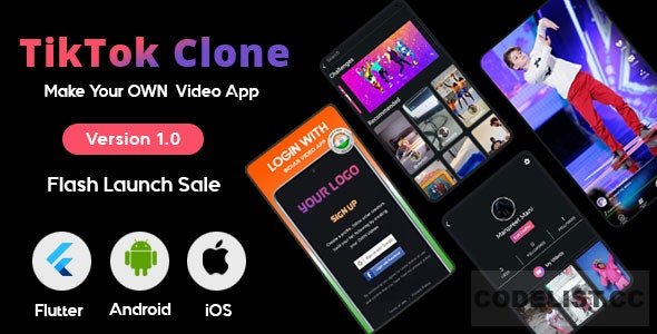 Flutter - TikTok | Triller Clone & Short Video Streaming Mobile App for Android & iOS v1.0 » Premium Scripts, Plugins & Mobile